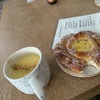 Pust Kafé: golden milk and cardamom bun. (The cardamom buns appeared to have some central supplier, because several cafés did exactly the same ones.)
